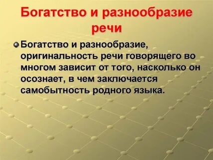 Богатство литературного языка