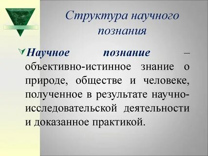 Основные структуры научного знания