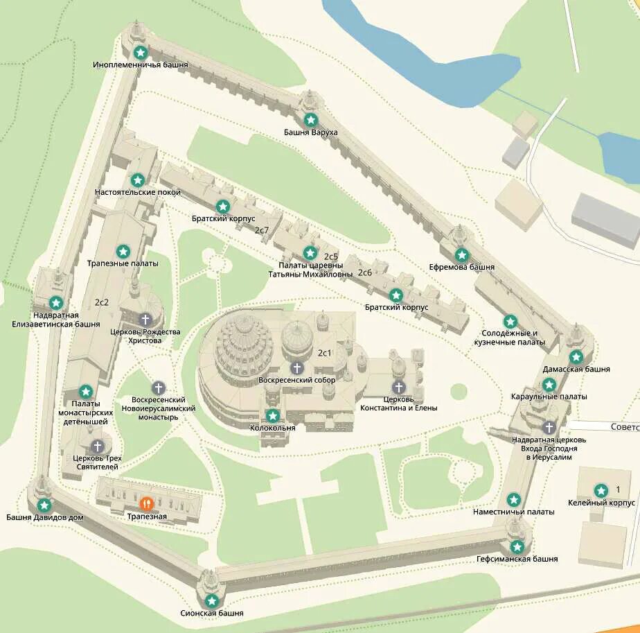 воскресенский новоиерусалимский монастырь на карте подмосковья. новый иерусалим монастырь план. план новоиерусалимского монастыря. карта новоиерусалимского монастыря. новый иерусалим на карте.