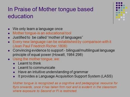 Mother tongue