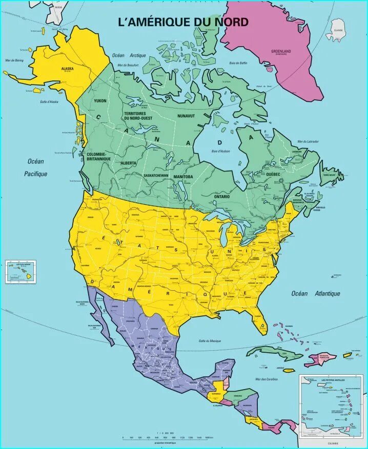Столица сша северной америки. Карта Америки. Северная Америка. Страны Северной Америки. Политическая карта Америки.