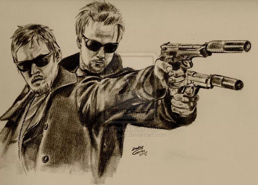 Святые из бундока отзывы. Святые из трущоб (святые из Бундока). Boondock Saints. Святые из Бундока арт. Святые из трущоб арт.