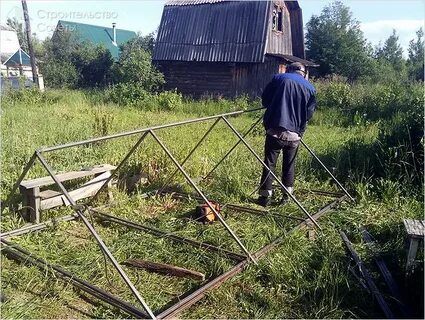Дача из профильной трубы своими руками