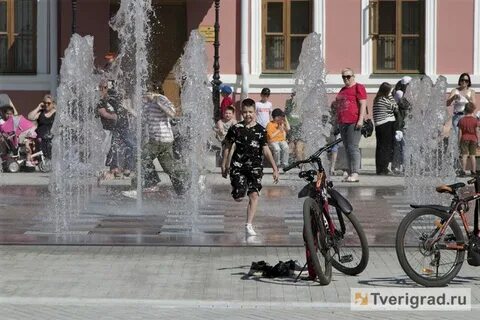 Открытие фонтанов в твери