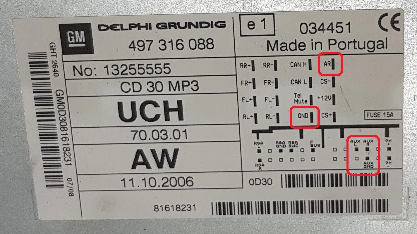 Распиновка магнитолы опель Подключил саб к штатной магнитоле CD30 Opel Astra H, 1,8 л, 2011 года автозвук