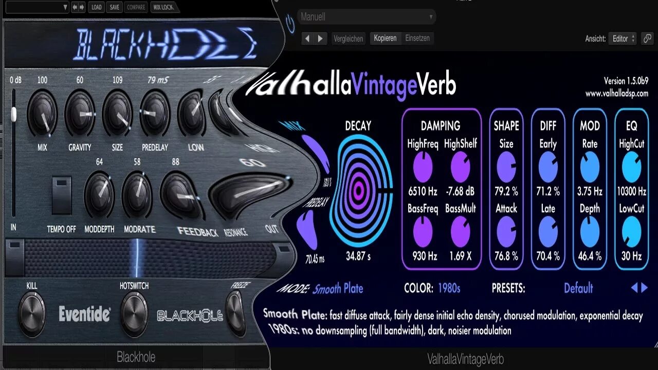 Let go reverb. Black hole Reverb VST. Плагин Black hole. Black hole Eventide. Plate Reverb VST.