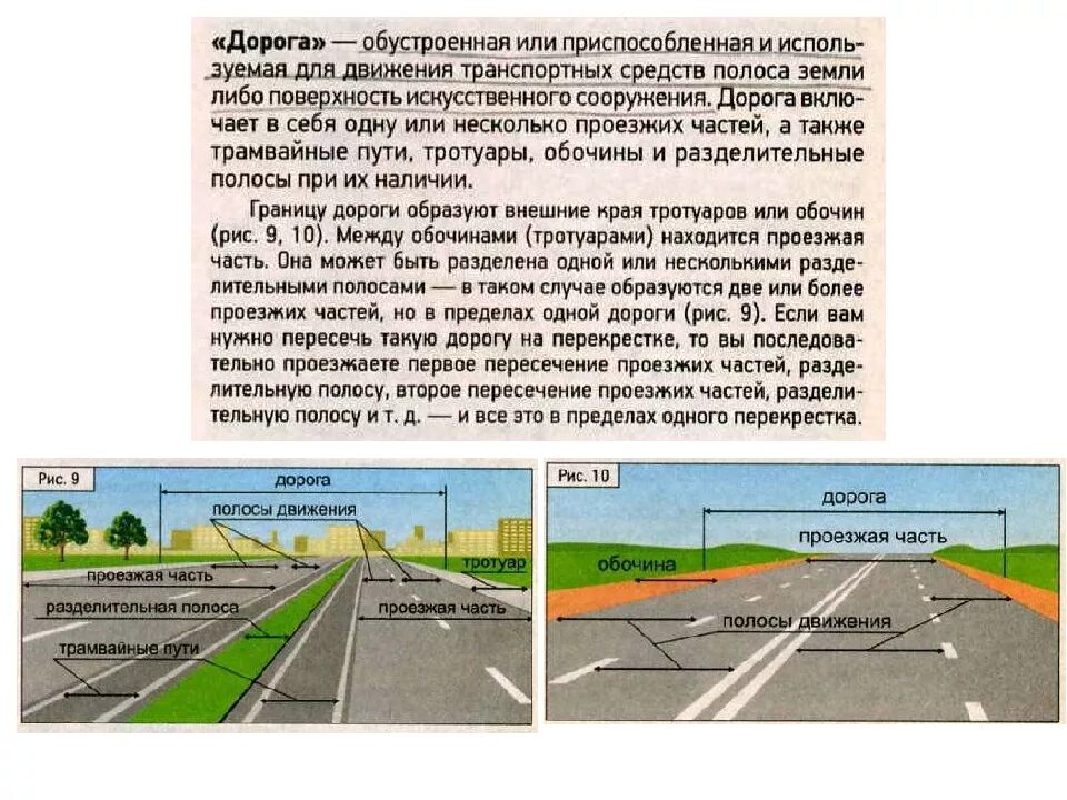 1 полоса движения. Полосы движения дороги. Понятие обочина дороги. Дорога и ее элементы. Разделение полос движения на автодороге.