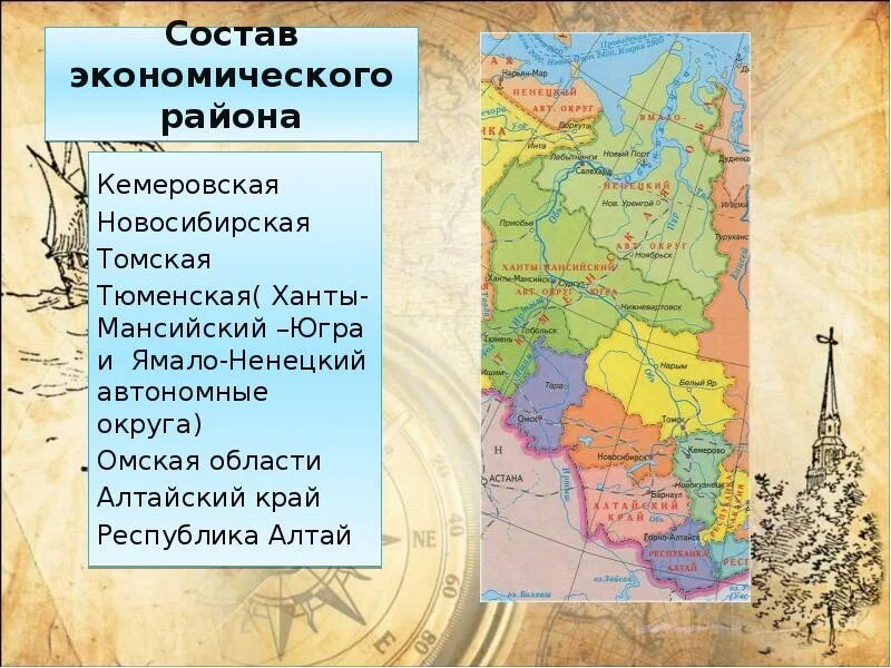 Значение в экономике западной сибири. Значение в экономике западной сибири
