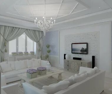 Фото интерьера гостиной в светлых тонах