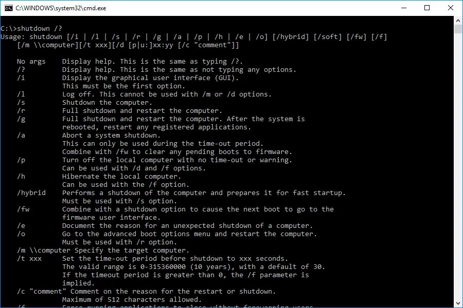 Shutdown. Команда shutdown. Cmd команда shutdown. Команда shutdown Windows 10.