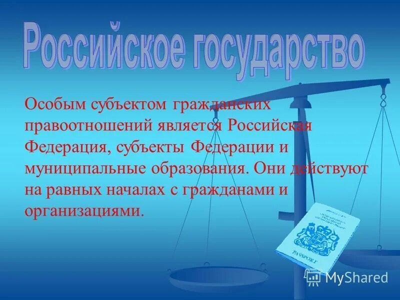 Субъекты с особым статусом. Сущность гражданских правоотношений.