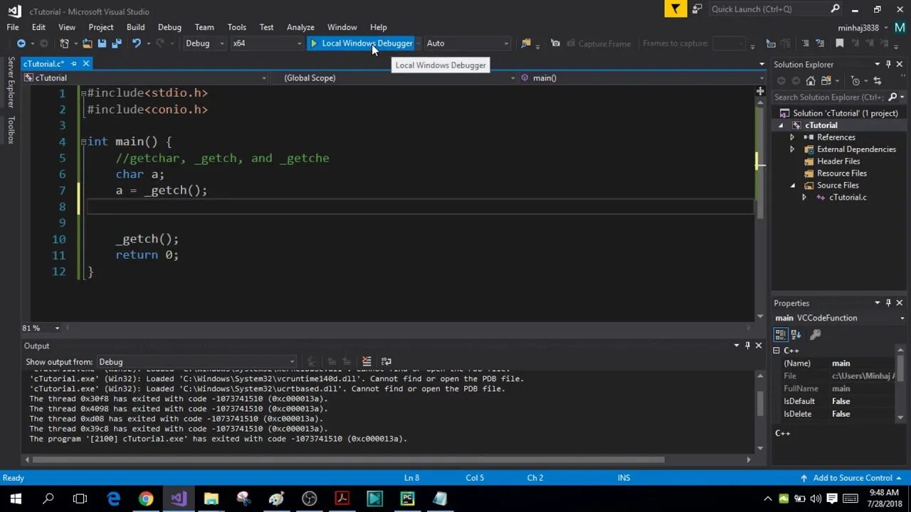 C project file