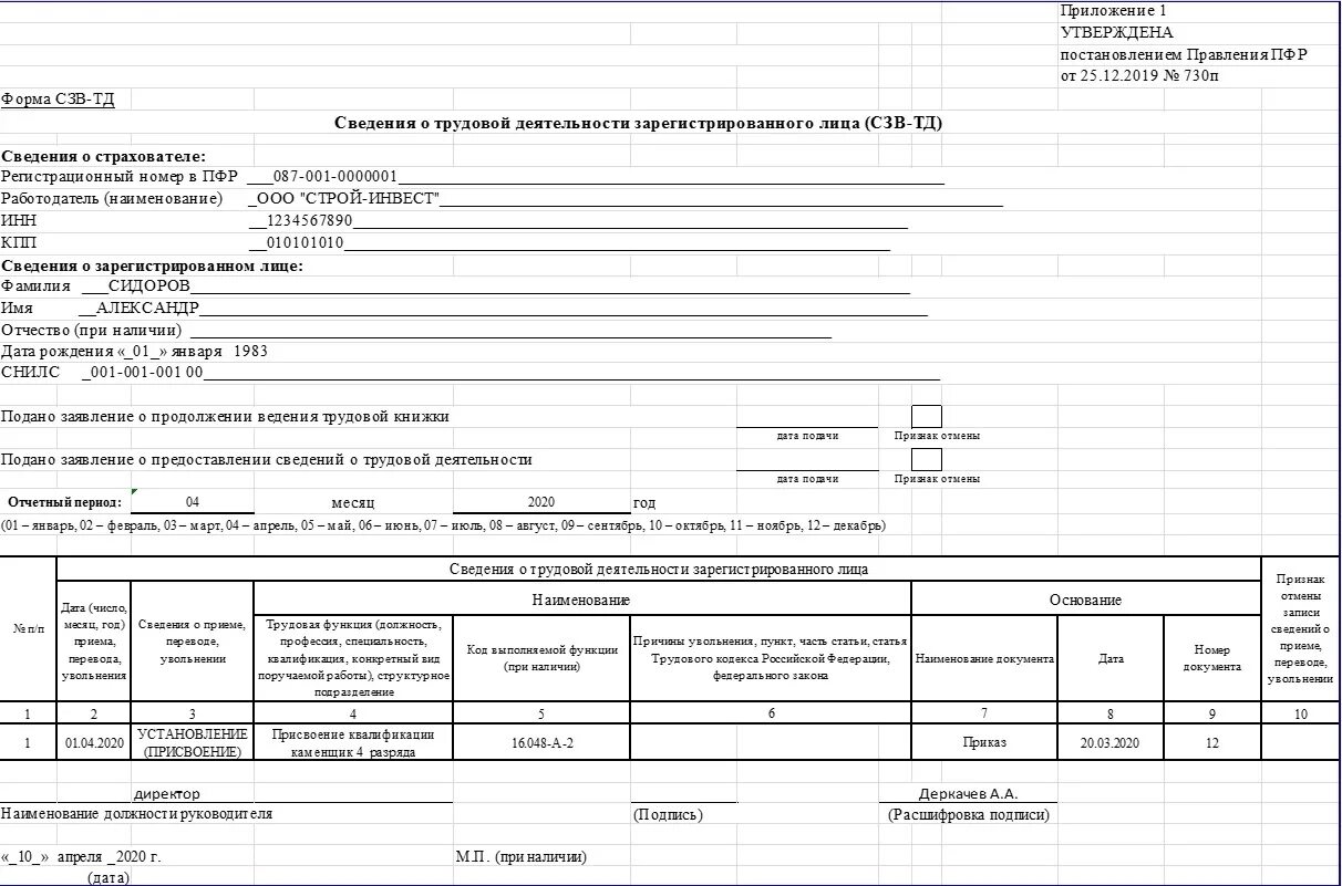 Сзв тд изменения 2024. СЗВ-ТД 2021. СЗВ-ТД форма 2021. СЗВ-ТД форма 2022. СЗВ-ТД образец.