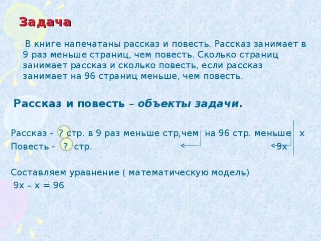 Задача про книги. Рассказы и количество страниц. Количество страниц в повести. Сколько страниц в книге задача.