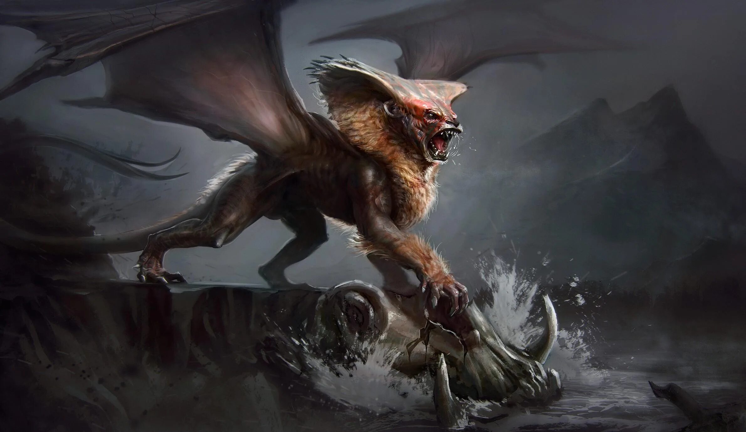 Мифические существа зла. Темные магические существа. Аид и персефона. Фамильяр грифон. Мантикора чудовище ведьмак.