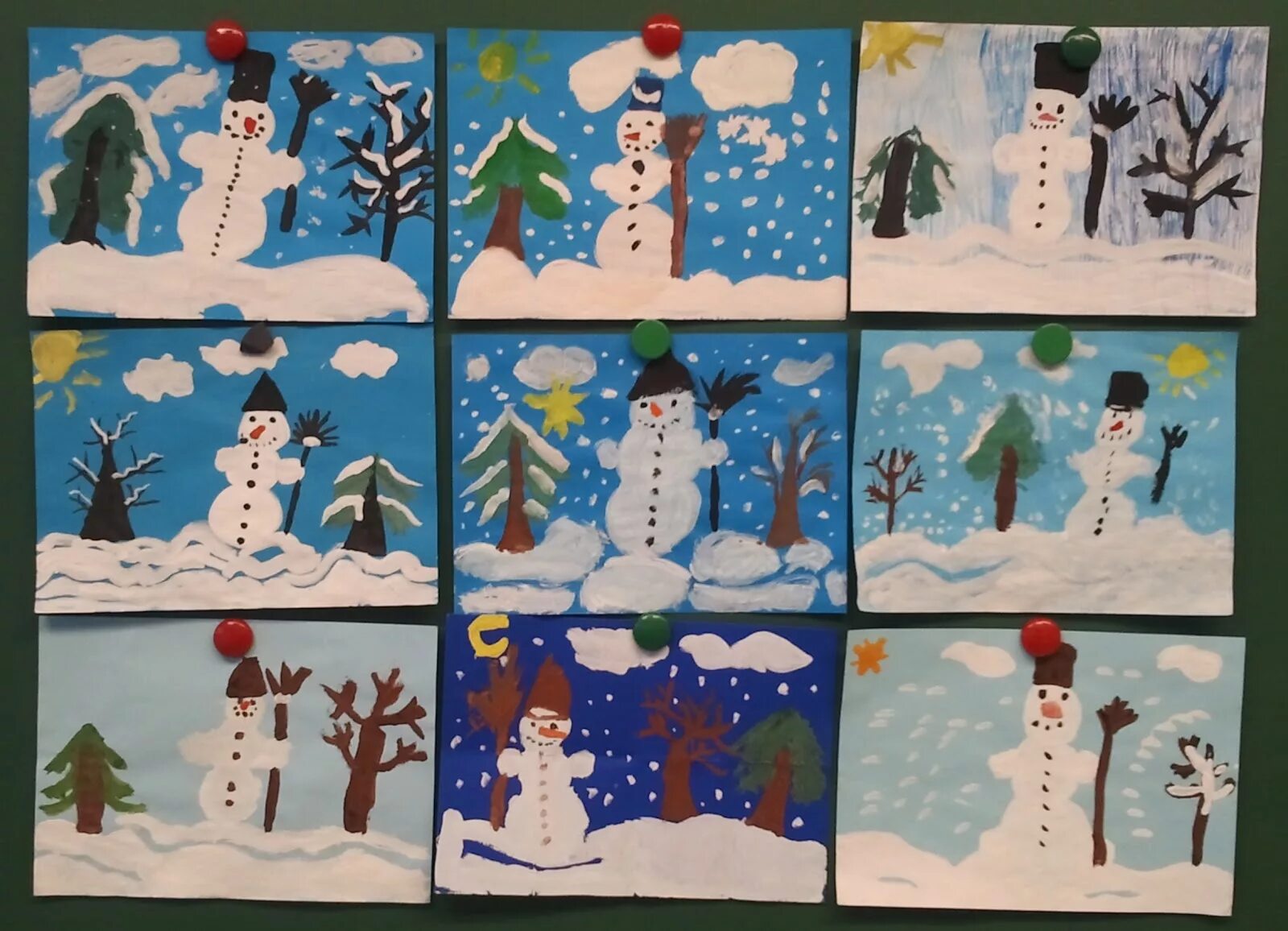 конспект занятия по рисованию старшая группа снеговик