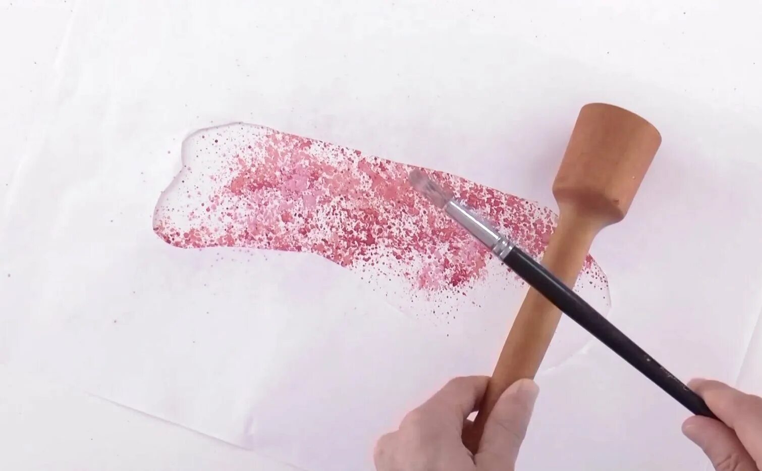 Рисунки кистью на бумаге