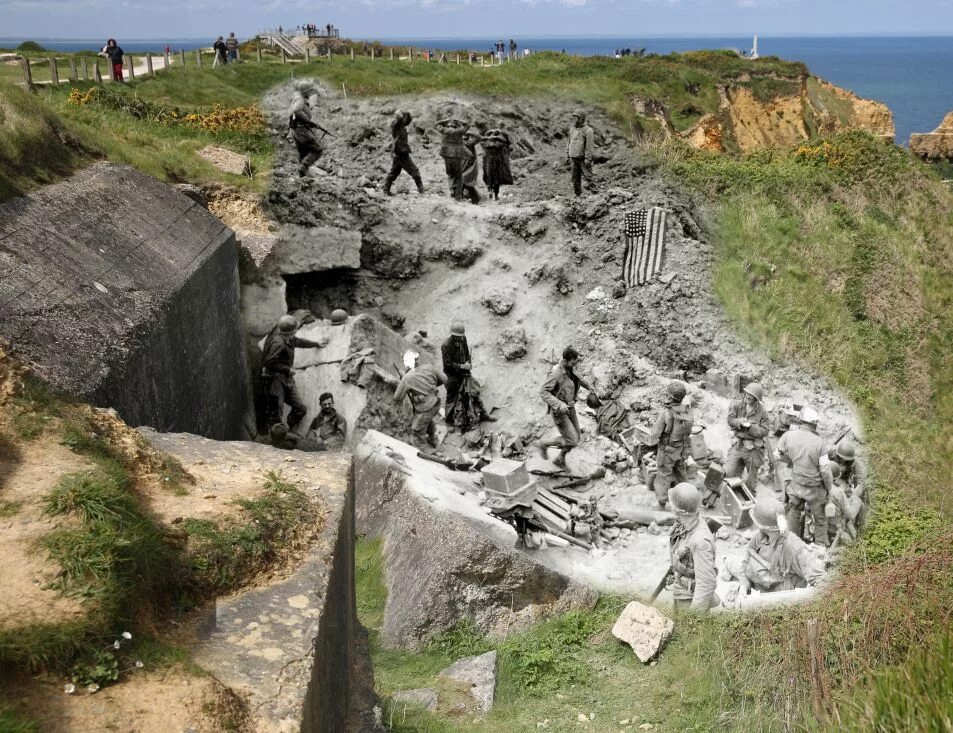 Нормандия в июне. Нормандия Омаха Бич. Пуэнт дю Хок 1944. Нормандия руины. Штурм Пуэнт-дю-ок.