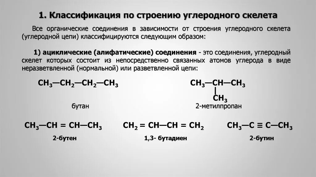 Строение углеродного скелета молекулы примеры. Разветвленный углеродный скелет с3н8. Формулы органических веществ углеродный скелет. Изменение строения углеродного скелета.