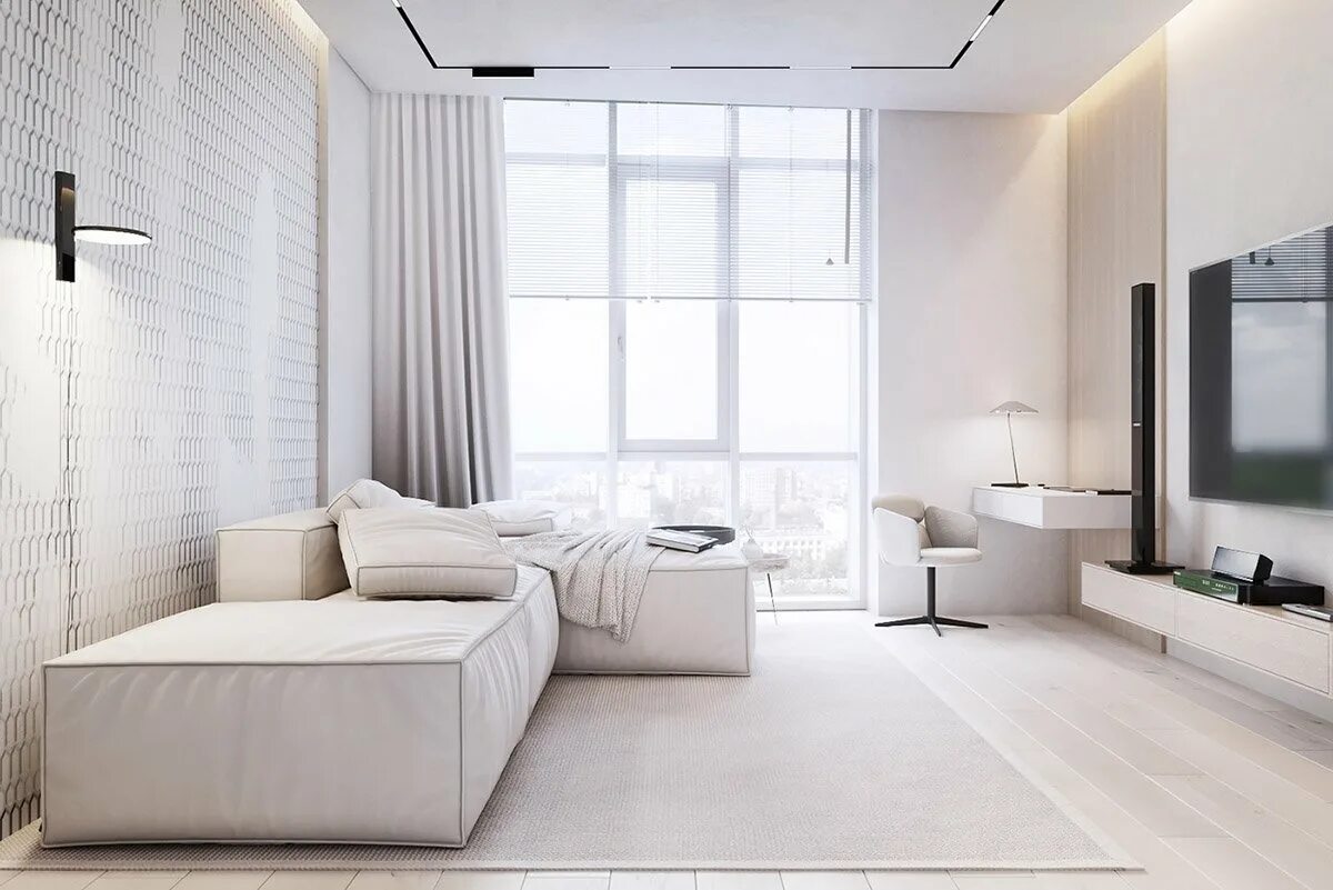 Дизайн интерьера белый. Комната Минимализм. Белый интерьер. Светлая квартира в современном стиле. Квартира в белом стиле.