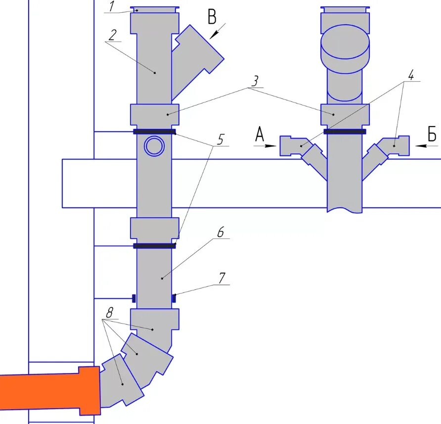Схема подключения канализационных труб. Монтажная схема укладки канализационных труб. Установка канализационных труб схема. Схема сборки канализационных труб в частном доме. Вставить канализационную трубу в трубу