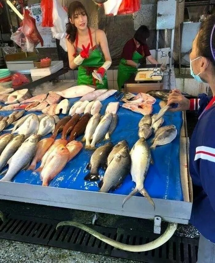 Работа продавец рыба. Лю пэнпэн продавщица рыбы. рыба на рынке. рыба на прилавке. продавец рыбы на рынке.