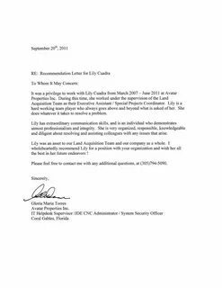 Recommendation letter