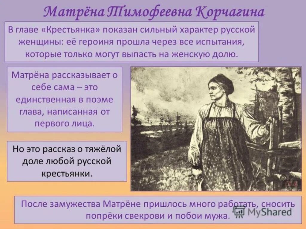 Судьба женщины некрасов. Крестьянка Матрена Тимофеевна. Характеристика образа Матрены Тимофеевны. Матрена Тимофеевна Некрасов.