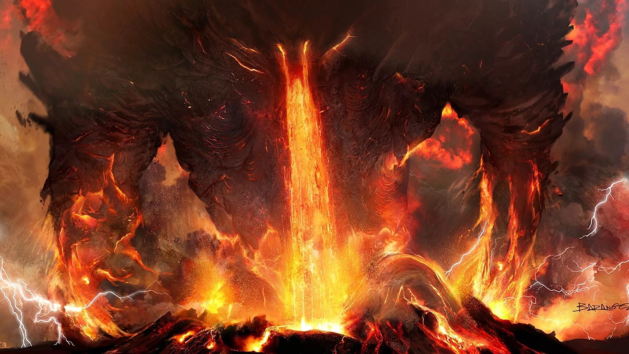 ЛАВОВЫЙ Титан арт. Элементаль магмы. Огненный дракон Гондолина. ЛАВОВЫЙ Титан арт Суртур. Хантер огонь