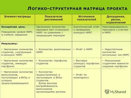 Матрица проекта