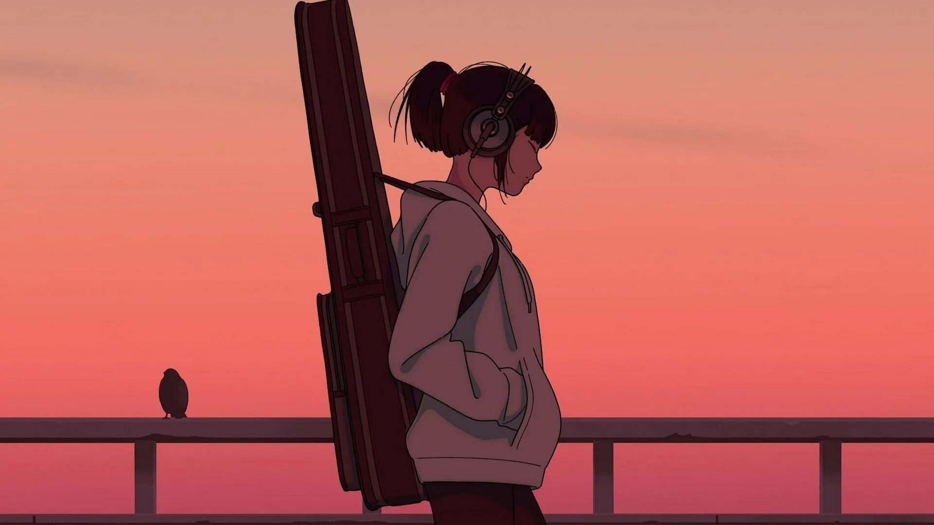 Одинокий парень на закате. Девочка под дождем. Обернулась. Одинокий человек. Взгляд вдаль.