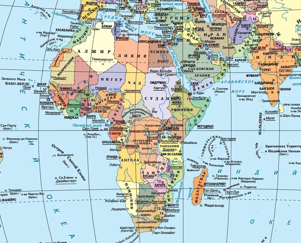 Карта Африки со странами крупно на русском. Страны Африки на карте на русском. Государства и столицы Африка карта. Africa на русском