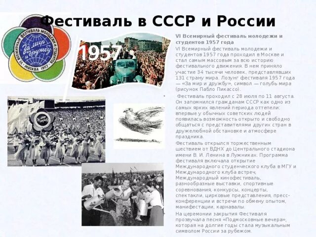 Всемирный фестиваль молодежи разговоры о важном презентация. Фестиваль ссср. фестиваль молодежи и студентов 1957. 1957 год событие в ссср. всемирный фестиваль молодёжи и студентов период оттепели.