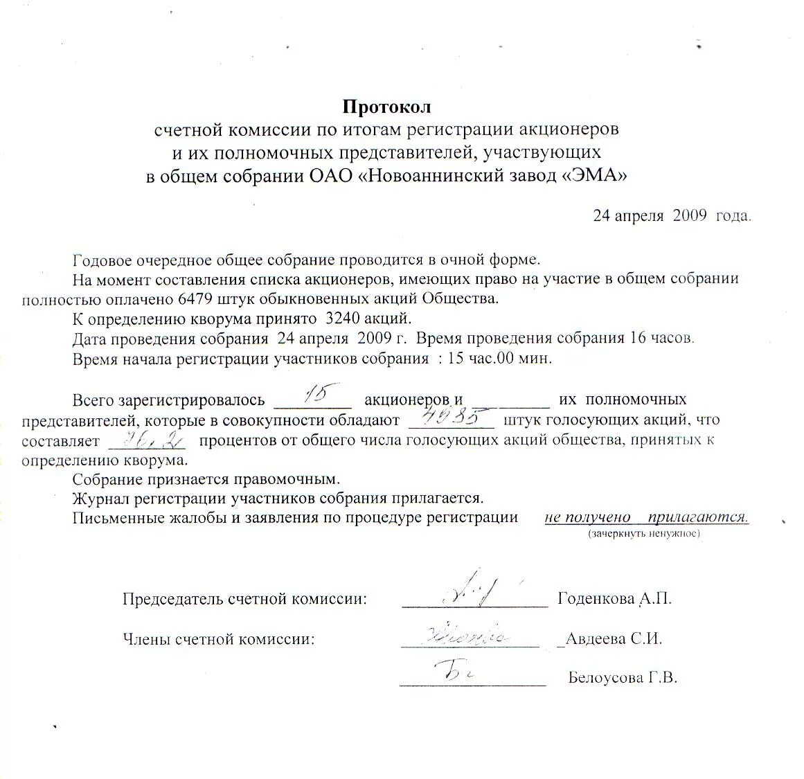 Регистрация акционеров. Протокол собрания участников образец. Протокол регистрации участников собрания. Образец протокола общего собрания участников ООО. Протокол Счетной комиссии.