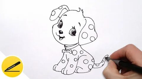 Рисунок собачки карандашом для детей легкие
