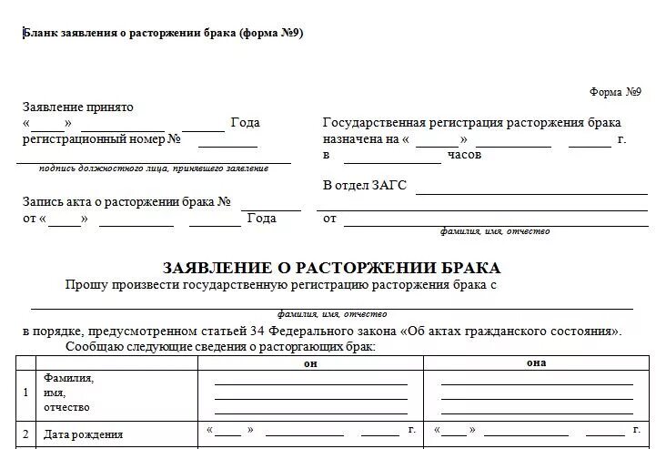 Как расторгнуть брак без детей. Заявление о расторжении брака загс шаблон. образец заявление на расторжение брака в одностороннем порядке. подать заявление в загс на расторжение брака в одностороннем порядке. форма подача заявления на развод в загс.