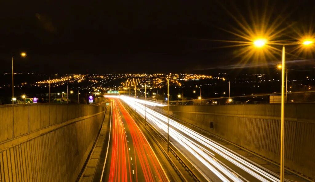 Passing light. Нлг along the street lights. uk streetlight. streetlight up view.