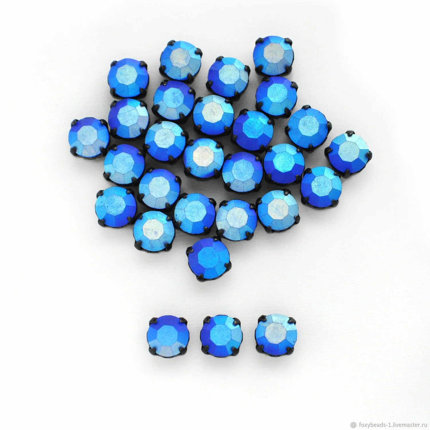 Crystal stories. Сапфир кристалл. основа для браслета из шатонов chaton ss39,. sapphire crystal 6 edges. lma-0261 transparent light sapphire ab.