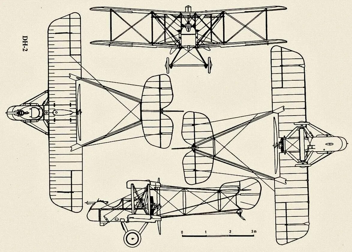 2 d h 2 16. 2. Eduard 1/48 airco dh/2. 2 чертежи. 2.