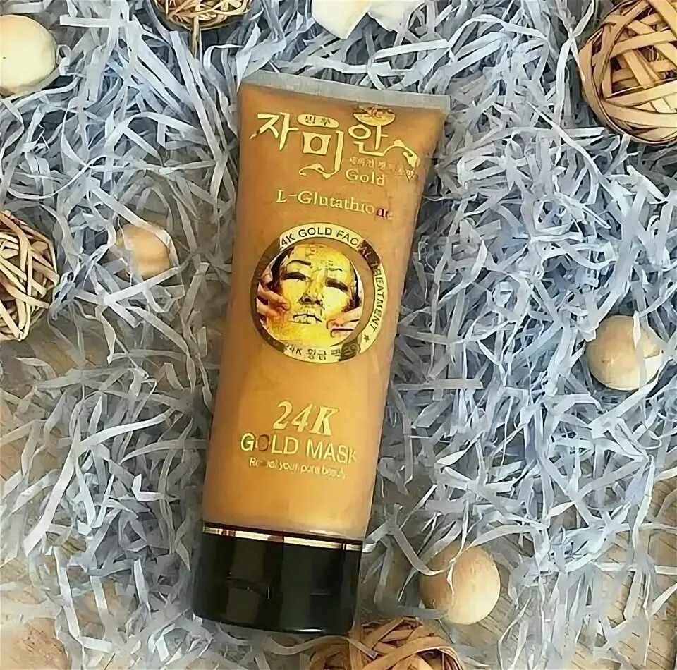 Маска-пленка с золотом 24к l-Glutathione, 220 мл. / L-Glutathione 24k Gold Mask, 220 ml.. Тайская Золотая маска 24к Gold. Маска для лица 24к Голд Zan. Золотая маска-пленка для лица корейская. Корейские золотые маски