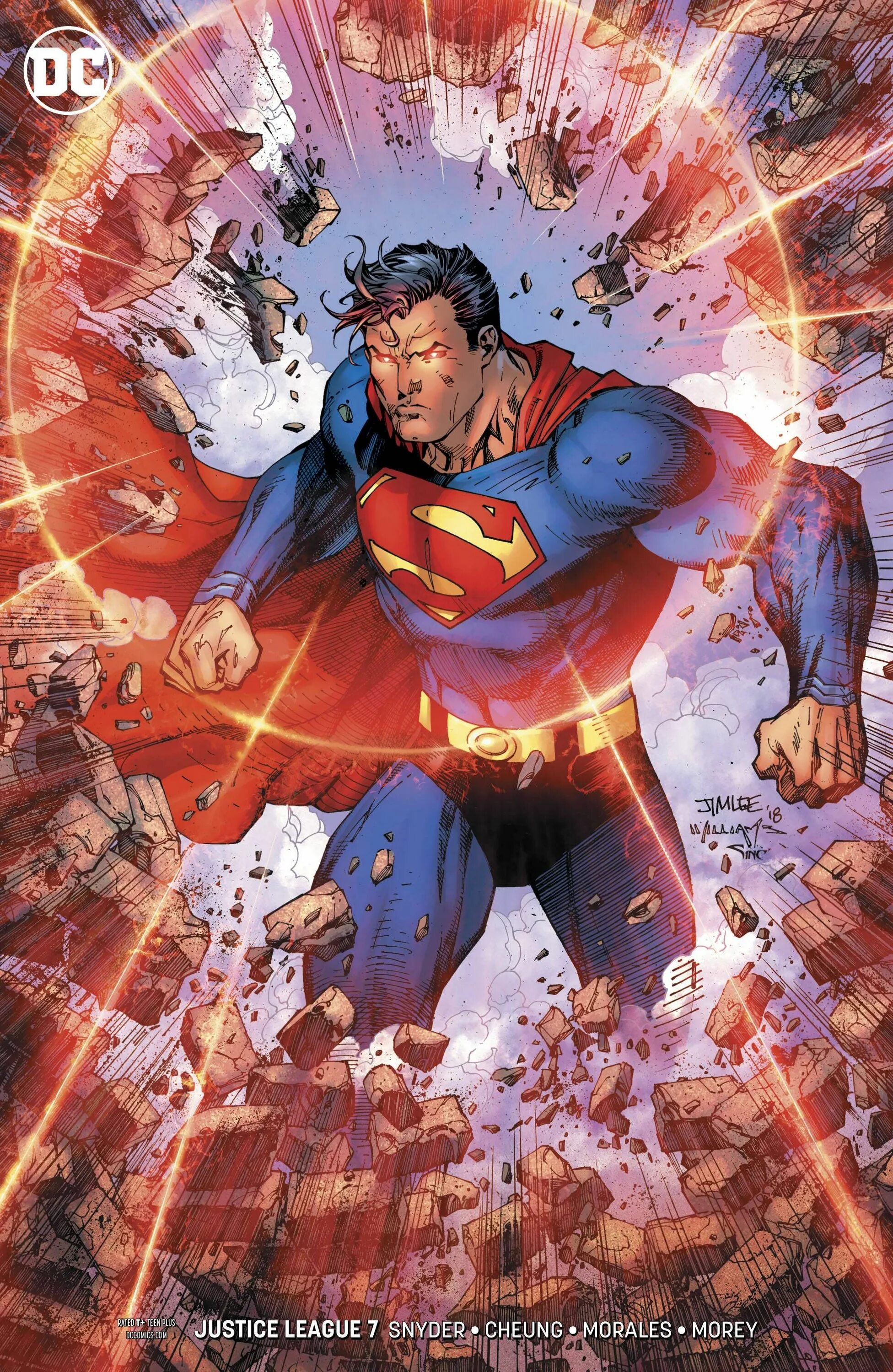Justice 7. Jim Lee Superman. Супермен в гневе. Супермен комикс. Удар Супермена.