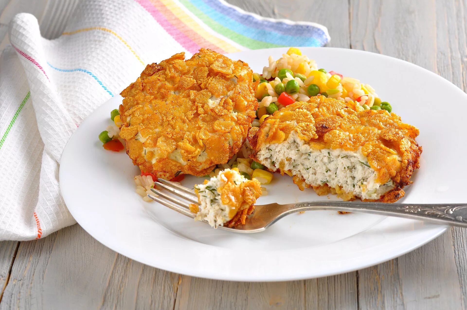 Куриный фарш в сухарях