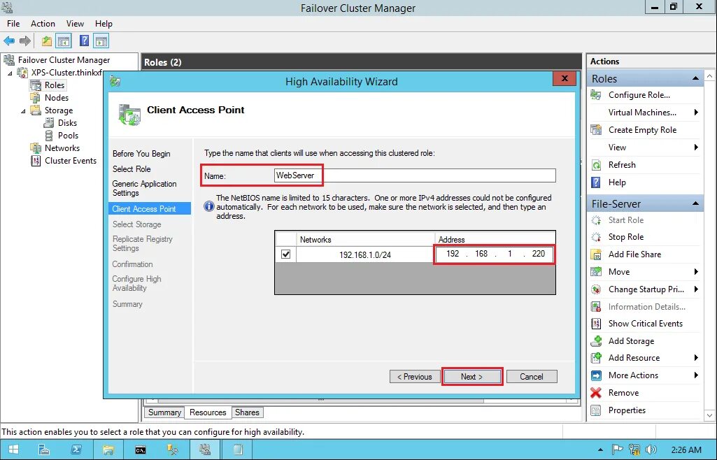 Cluster role. Microsoft Failover Cluster Manager иконка. Failover Bar. Failover Cluster Virtual Network name account что это. Select network