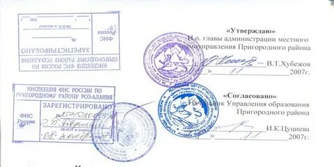Утверждено администрацией
