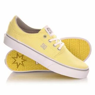 Светло желтые женские кроссовки dc shoes