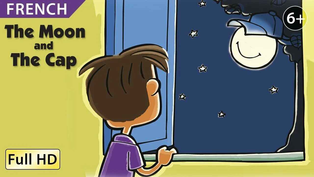 French story. Moon for Kids. Gazing at the Moon for Kids. English story with Subtitles. Trip to the Moon story for Kids.