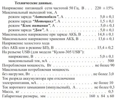 Зарядное кулон 305