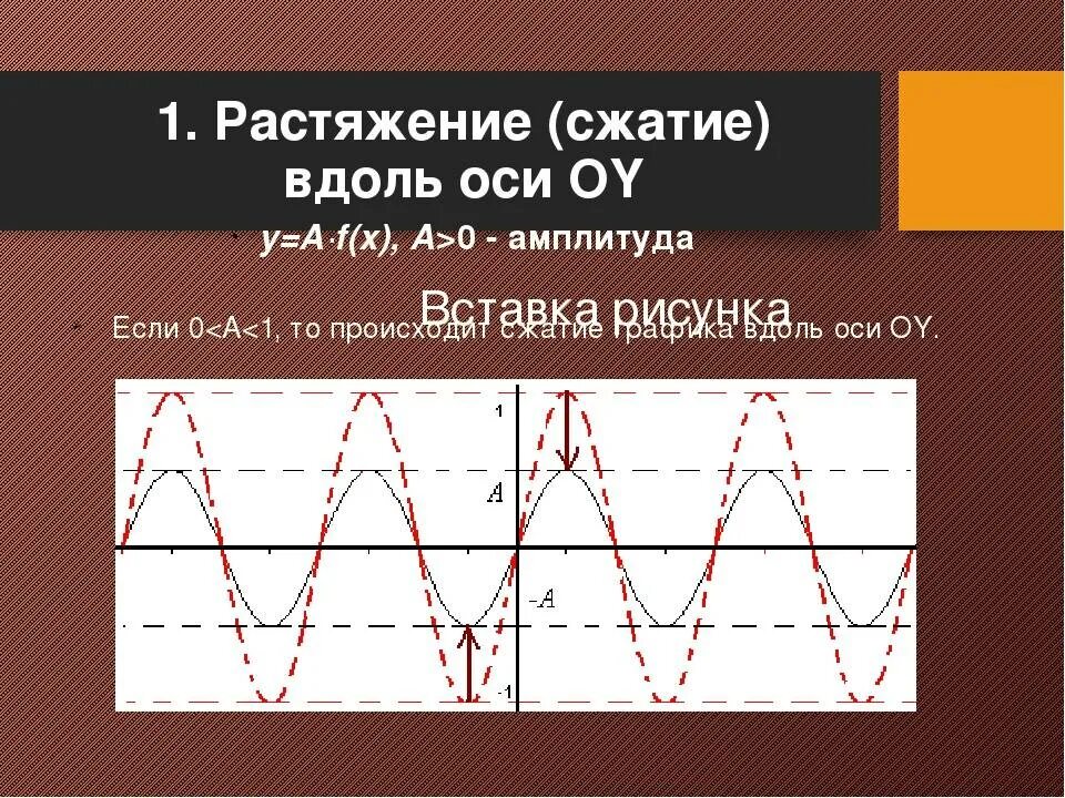 Амплитуда мышц. Сжатие вдоль оси. сжатие и растяжение графиков тригонометрических функций. сжатие и растяжение графиков вдоль оси оу. амплитуда синусоиды.