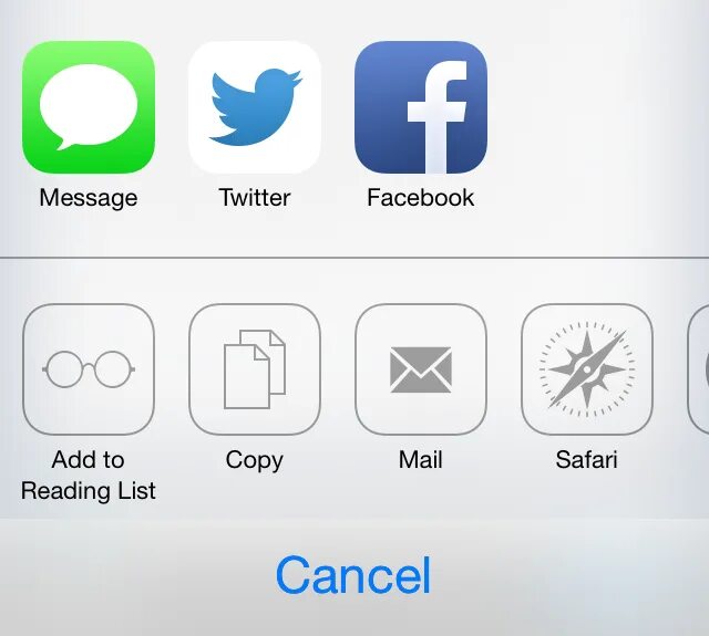Add to reading list. Safari ios 7. сафари reading. radiobutton ios.