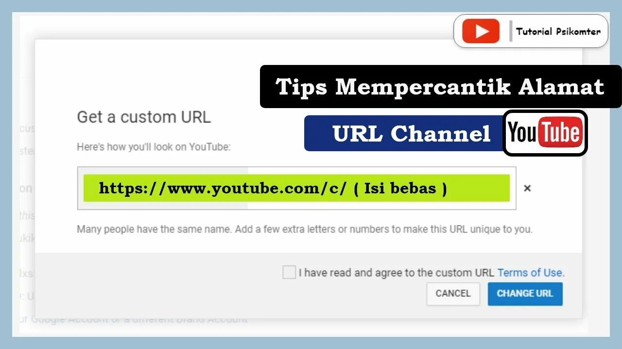 Name youtube url name